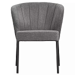 Стул серый с широкой закругленной спинкой Chair Gray Attractive варинант исполнения - 1 | Loft Concept в Перми