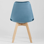 Стул с мягким велюровым сиденьем Arvika Blue варинант исполнения - 4 | Loft Concept в Перми