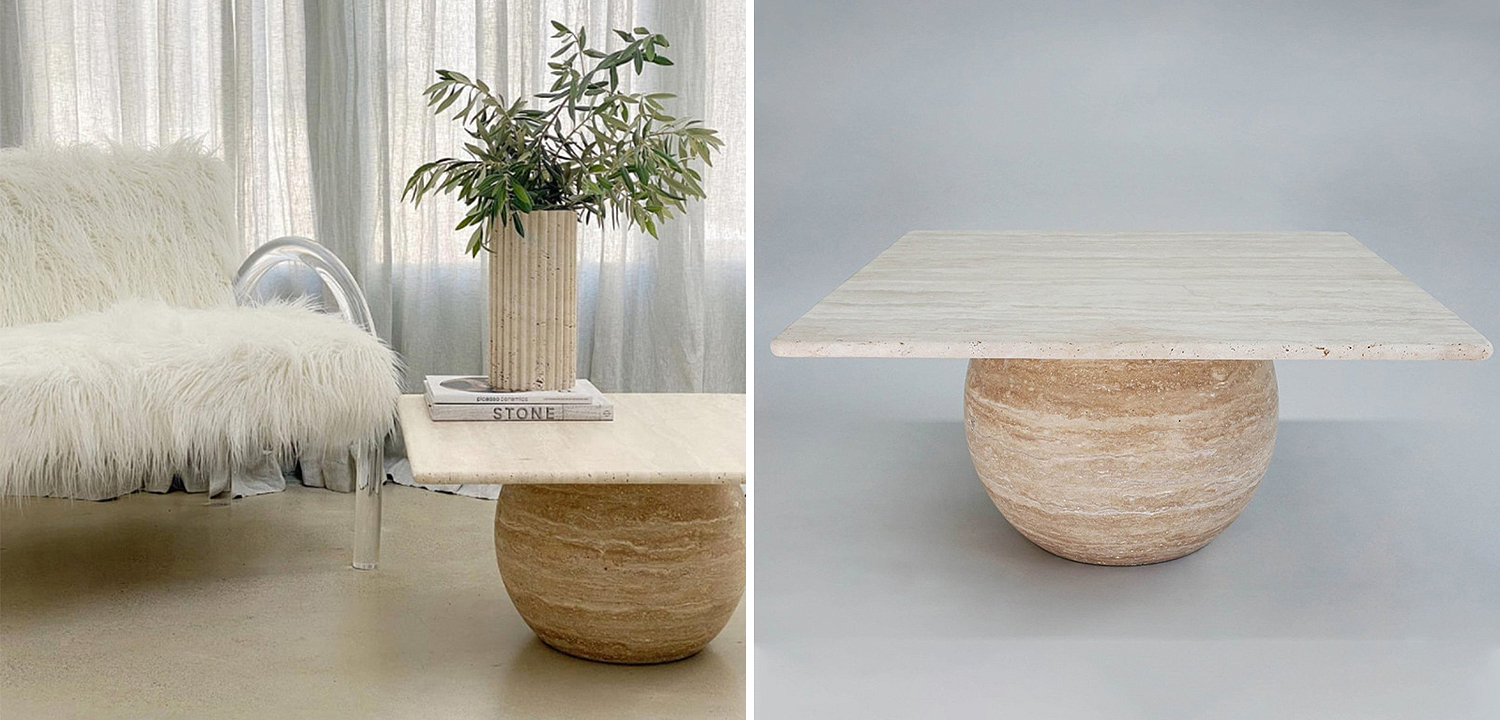 Кофейный стол Edna Travertine Coffee Table Кофейный стол Edna Travertine Coffee Table - Loft-Concept в Перми