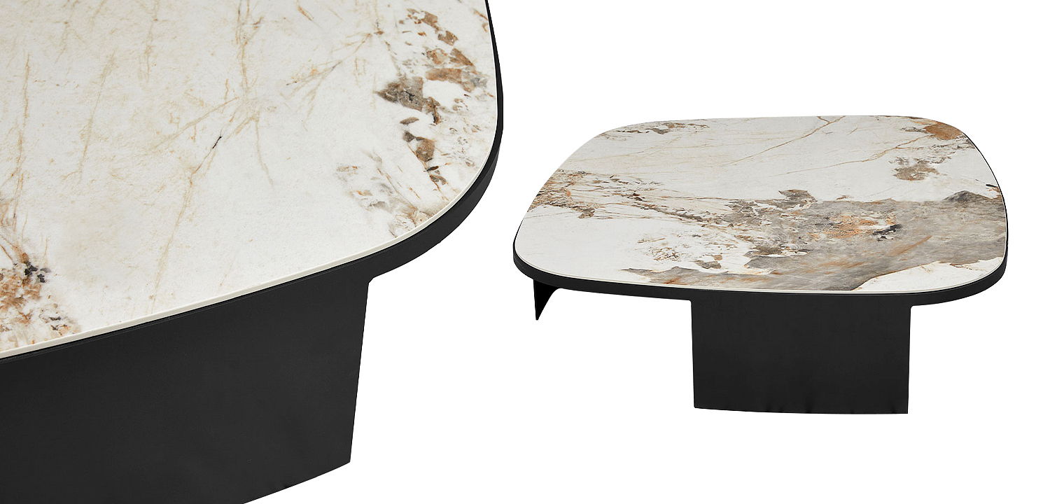 Кофейный стол с каменной столешницей Keir Coffee Table Кофейный стол с каменной столешницей Keir Coffee Table - Loft-Concept в Перми