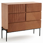 Комод с геометрическим рисунком на ящиках Anders Dark Wood варинант исполнения - 1 | Loft Concept в Перми