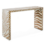 Консоль Дизайнерская Kenya Console ZEBRA Bone Inlay Beige варинант исполнения - 3 | Loft Concept в Перми