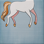 Плитка с узором Девочка единорог варинант исполнения - 6 | Loft Concept в Перми