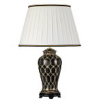 Настольная лампа с керамическим основанием с золотистым решетчатым узором и белым плиссированным абажуром Elstead Lighting варинант исполнения - 6 | Loft Concept в Перми