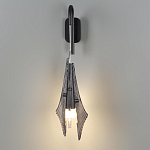 Бра черного цвета с плафоном из рельефного стекла Glass Pod варинант исполнения - 8 | Loft Concept в Перми