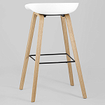 Барный стул на ножках из натурального дерева Boras White варинант исполнения - 5 | Loft Concept в Перми