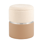 Пуф Mauldine с ящиком бежевый с экокожей варинант исполнения - 1 | Loft Concept в Перми