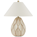 Настольная лампа с волнистым узором и абажуром в форме конуса Macrame варинант исполнения - 3 | Loft Concept в Перми