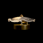 Бра в форме прозрачного стеклянного цветка с рельефной текстурой Textured Glass варинант исполнения - 12 | Loft Concept в Перми