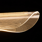 Люстра линейная с прозрачным волнообразным плафоном Wave Line варинант исполнения - 7 | Loft Concept в Перми