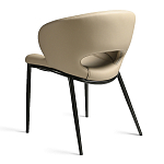 Стул обеденный кремовый из экокожи Futuristic Chair варинант исполнения - 2 | Loft Concept в Перми