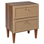 Тумба прикроватная бежевая из массива бука с 2-мя ящиками Wenge Light варинант исполнения - 1 | Loft Concept в Перми