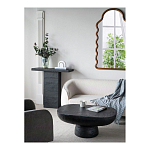 Столик кофейный черного цвета с овальной столешницей и круглым основанием Black Dalmen Table варинант исполнения - 4 | Loft Concept в Перми