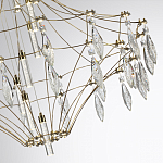 Люстра подвесная из металла с прозрачными подвесками из хрусталя Quasar 93 варинант исполнения - 3 | Loft Concept в Перми