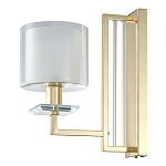 Бра с геометрическим каркасом из металла и цилиндрическим стеклянным плафоном Laurent варинант исполнения - 5 | Loft Concept в Перми