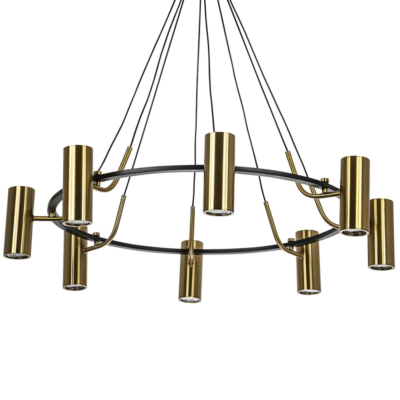 Кольцевая люстра Daviau Brass Ring Chandelier Черный Латунь Кольцевая люстра Daviau Brass Ring Chandelier Черный Латунь в Перми | Loft Concept