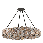 Люстра круглая с абажуром из устричных раковин Sea Ravens варинант исполнения - 2 | Loft Concept в Перми