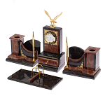 Настольный письменный набор из лемезита и змеевика с декором в виде Орла в подарочной упаковке Successful Leader варинант исполнения - 2 | Loft Concept в Перми