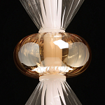 Подвесной светильник с вертикальной композицией из прозрачных и янтарных стеклянных шаров и ромбов Gabriel Scott Luna варинант исполнения - 17 | Loft Concept в Перми