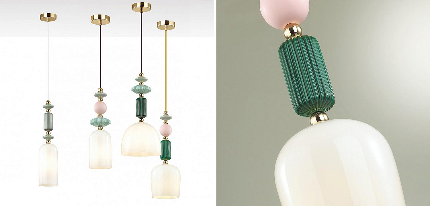 Подвесной светильник Iris hanging lamp candy green Подвесной светильник Iris hanging lamp candy green - Loft-Concept в Перми