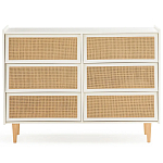 Комод с 6-ю ящиками из плетеного ротанга Remi Cream Wicker Furniture варинант исполнения - 2 | Loft Concept в Перми