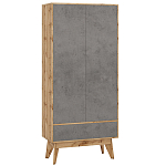 Шкаф с фасадом цвета серый бетон Grace of Furniture варинант исполнения - 1 | Loft Concept в Перми