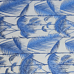 Мебельная ткань Вышивка синий принт 280 см T2-136 варинант исполнения - 1 | Loft Concept в Перми
