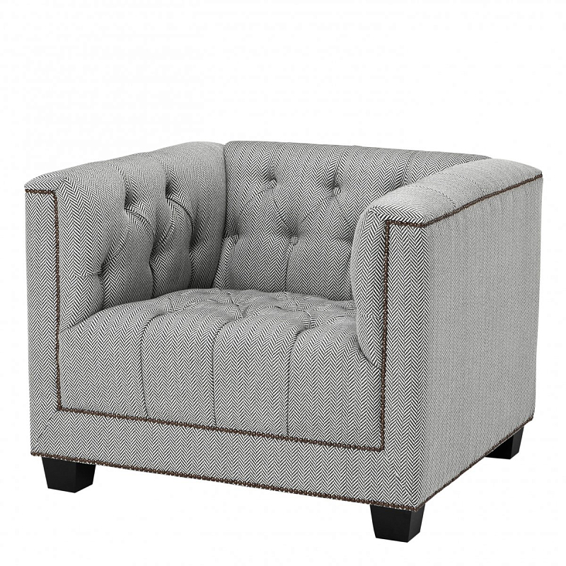 Кресло Eichholtz Chair Paolo Grey Серый Черный Кресло Eichholtz Chair Paolo Grey Серый Черный в Перми | Loft Concept