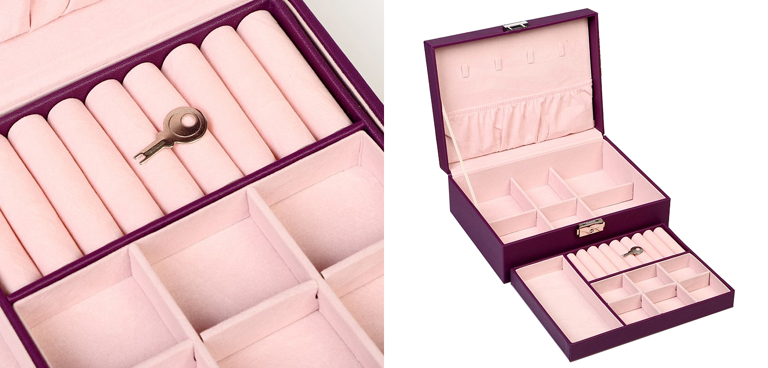 Шкатулка Porfirio Jewerly Organizer Box violet Шкатулка Porfirio Jewerly Organizer Box violet - Loft-Concept в Перми
