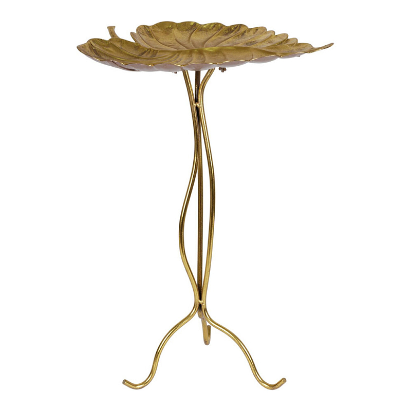 Столик приставной с столешницей Тропический лист Tropical Forest gold Золотой в Перми | Loft Concept 