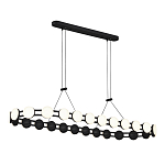 Люстра овальная с круглыми светодиодными источниками света Maxine Light варинант исполнения - 7 | Loft Concept в Перми