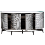 Комод фактурный серебристый с дверцами Silver Chest of Drawers варинант исполнения - 2 | Loft Concept в Перми