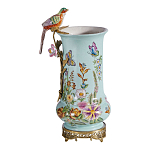 Ваза с птичкой из фарфора с бронзовыми элементами Garden of Eden варинант исполнения - 5 | Loft Concept в Перми