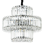 Круглая люстра с хрустальным декором Harmonica Crystal Round Chrome Chandelier варинант исполнения - 1 | Loft Concept в Перми