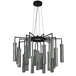 Люстра со стеклянными цилиндрическими плафонами Luminous Cylinders Smoky варинант исполнения - 4 | Loft Concept в Перми