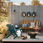 Садовая скамья из массива акации Ruth Wooden Bench варинант исполнения - 2 | Loft Concept в Перми