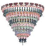 Люстра круглая с декором из разноцветных элементов в виде листьев Changing Seasons варинант исполнения - 2 | Loft Concept в Перми