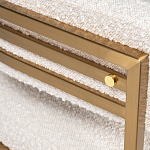 Стул букле бежевый с каркасом цвета матовое золото Tactility варинант исполнения - 3 | Loft Concept в Перми