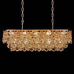 Люстра овальная каскадная с подвесками в форме колец Galaxy of Light варинант исполнения - 2 | Loft Concept в Перми