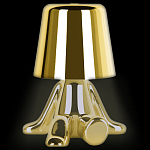 Настольная лампа фигурная золотого цвета с гладким абажуром Высота 17 см Sophia варинант исполнения - 1 | Loft Concept в Перми