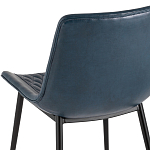 Стул с обивкой из экокожи темно-синего цвета RHOMBUSES UPHOLSTERY варинант исполнения - 7 | Loft Concept в Перми