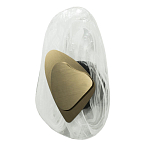 Бра овальное из стекла с золотым элементом Flow Texture  варинант исполнения - 2 | Loft Concept в Перми