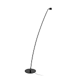 Торшер с изогнутой черной металлической стойкой и цилиндрическим плафоном Davide Groppi варинант исполнения - 8 | Loft Concept в Перми