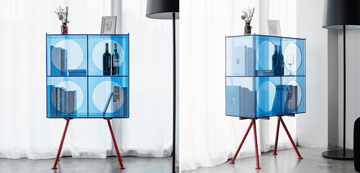 Синий буфет из акрила Blue Acrylic Cupboard Синий буфет из акрила Blue Acrylic Cupboard - Loft-Concept в Перми
