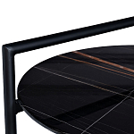 Стол журнальный круглый черный с полкой Inherence варинант исполнения - 2 | Loft Concept в Перми