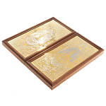 Нарды настольные из натурального камня лазурит и долерит Backgammon from Stone варинант исполнения - 7 | Loft Concept в Перми