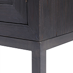 Тумба черная из дерева двухдверная Geometric Double Door Nightstand варинант исполнения - 3 | Loft Concept в Перми