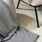 Плед из шерсти мериноса серого цвета 130×180 см Gray Waves варинант исполнения - 5 | Loft Concept в Перми