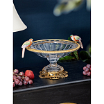 Чаша стеклянная с фигурками разноцветных попугаев на ободке 41 Eden Garden варинант исполнения - 2 | Loft Concept в Перми