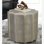 Приставной стол бежевый Stingray Skin Table кожа варинант исполнения - 1 | Loft Concept в Перми